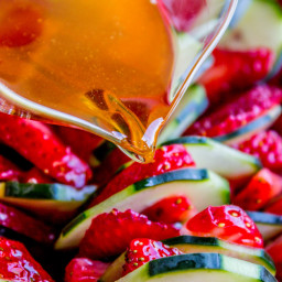 Strawberry Cucumber Salad with Honey Balsamic Dressing