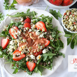 Strawberry Goat Cheese Quinoa Salad with Strawberry Balsamic Dressing