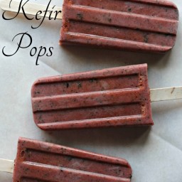 Strawberry Kefir Popsicles