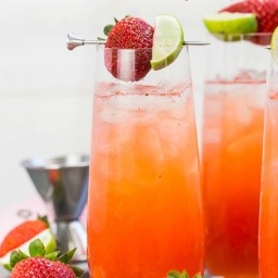 Strawberry Key-Limeade Cocktail