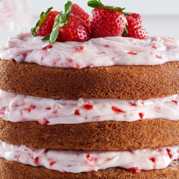 Strawberry Limeade Cake with Strawberry Cream Cheese Frosting