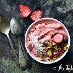 Strawberry Low Carb Ice Cream Recipe (No Ice Cream Maker)