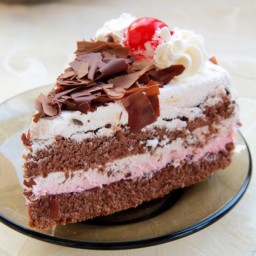 Strawberry Mousse Filled Chocolate Cake