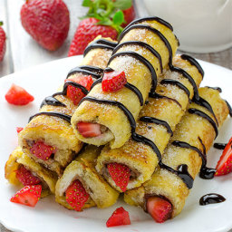 Strawberry Nutella French Toast Roll Ups Recipe
