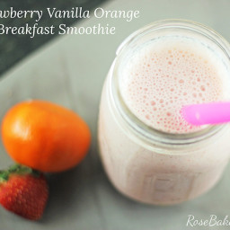 Strawberry Orange Vanilla Breakfast Smoothie