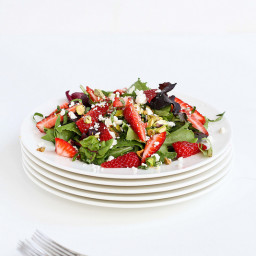 Strawberry, Pistachio, Feta Cheese and Basil Salad Recipe
