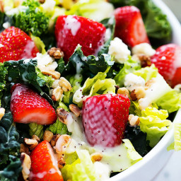 Strawberry Poppyseed and Chopped Kale Salad
