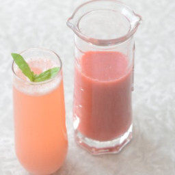 Strawberry-Rhubarb Bellini With Basil Recipe