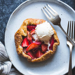 Strawberry Rhubarb Galettes in Flaky Gluten-Free Pastry
