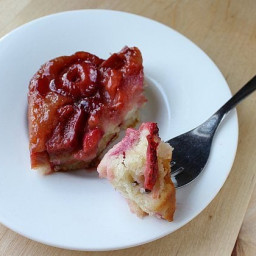 Strawberry Rhubarb Upside Down Cake