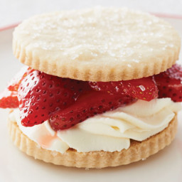 Strawberry Shortbread Cookie Stack
