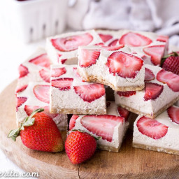 Strawberry Shortcake Bars (Gluten Free, Paleo + Vegan)