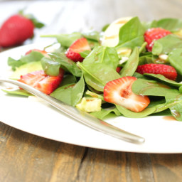 Strawberry Spinach Salad w/ Raspberry Vinaigrette