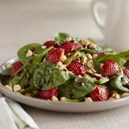 Strawberry Spinach Salad with Vanilla Balsamic Dressing