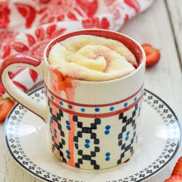 Strawberry Sweet Roll Mug Cake