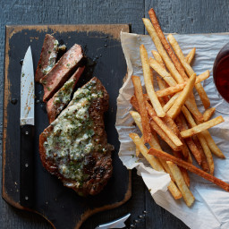 Strip Steak Frites with Béarnaise Butter