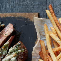 Strip Steak Frites with Béarnaise Butter Recipe