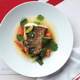 Striped Bass with Lime Broth
