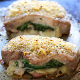Stuffed Baked Pork Chops with Prosciutto and Mozzarella