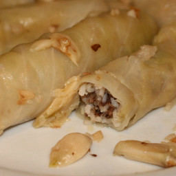 Stuffed Cabbage Rolls With Meat and Rice - Malfouf Recipe