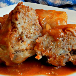 Stuffed Cabbage Rolls with Sweet Sour Sauce