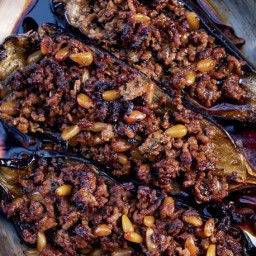 Stuffed Eggplant with Lamb and Pine Nuts from 'Jerusalem'