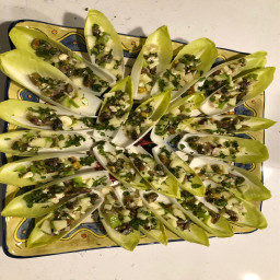 Stuffed Endive Appetizer with Blue Cheese and Apple