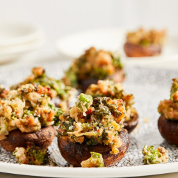 Stuffed Mushrooms with Broccoli Rabe and Sausage