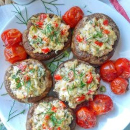 STUFFED MUSHROOMS WITH CREAM CHEESE AND PEPPERS