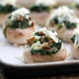 Stuffed Mushrooms With Spinach and Ham Recipe
