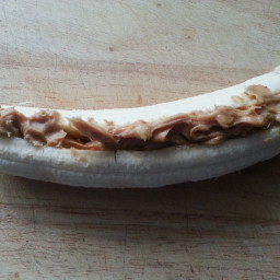 Stuffed peanut butter banana