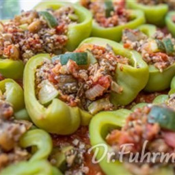 Stuffed Peppers with Quinoa, Eggplant and Basil