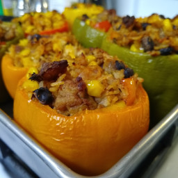 Stuffed Peppers with Salsa Pork