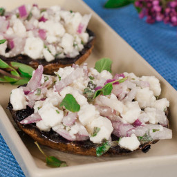 Stuffed Portobello Mushrooms with Feta Cheese