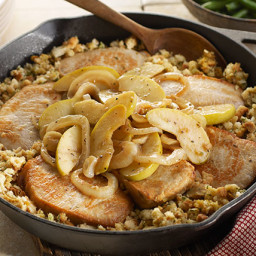 Stuffing-Topped Pork and Apple Skillet