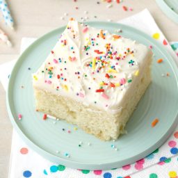 Sugar Cookie Cake with Sour Cream Frosting