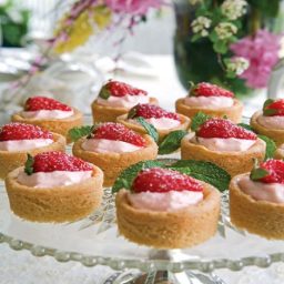 Sugar Cookie Cups with Strawberry Cream