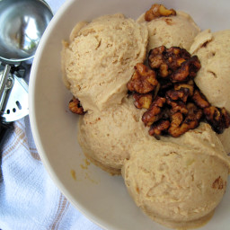 Sugar Detox Cinnamon Sweet Potato Ice Cream with Toasted Walnuts