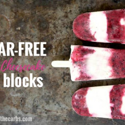 Sugar Free Berry Cheesecake Ice Blocks (pops)
