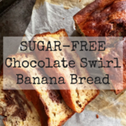 SUGAR-FREE Chocolate Swirl Banana Bread