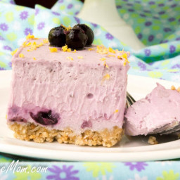 Sugar-Free Low-Carb Blueberry Cream Pie