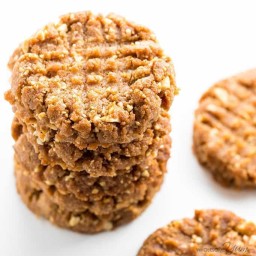 Sugar-Free Low Carb Peanut Butter Cookies Recipe - 4 Ingredients