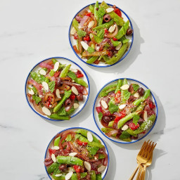 Sugar Snap Pea & Red Onion Salad with Mint & Almonds