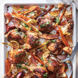 Sumac Chicken with Cauliflower and Carrots
