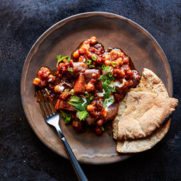 Sumac-Scented Eggplant and Chickpeas