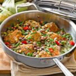 Summer Braised Chicken and Vegetables with Good Mother Stallard Beans