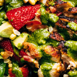 Summer Chipotle Chicken Cobb Salad with Cilantro Vinaigrette