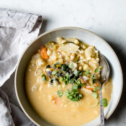 Summer Corn Chowder with Zucchini and Carrots