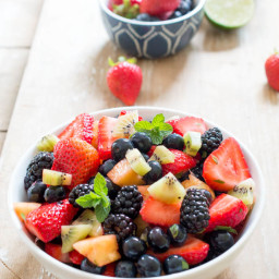 Summer Fruit Salad with Lime, Mint and Honey
