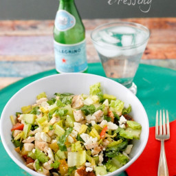 Summer Grilled Chicken Chopped Salad with White Balsamic Dressing